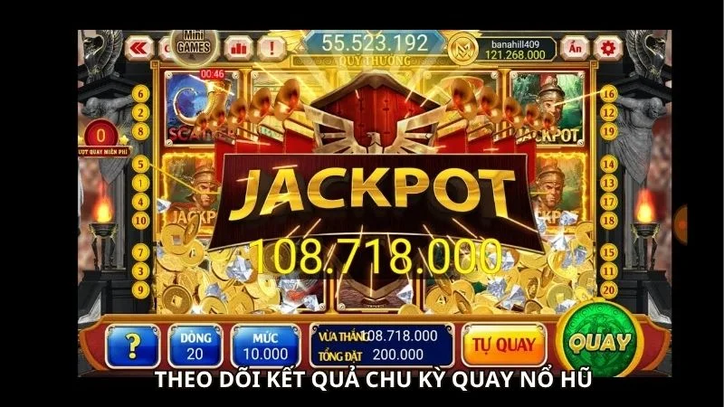 Theo dõi kết quả chu kỳ quay nổ hũ