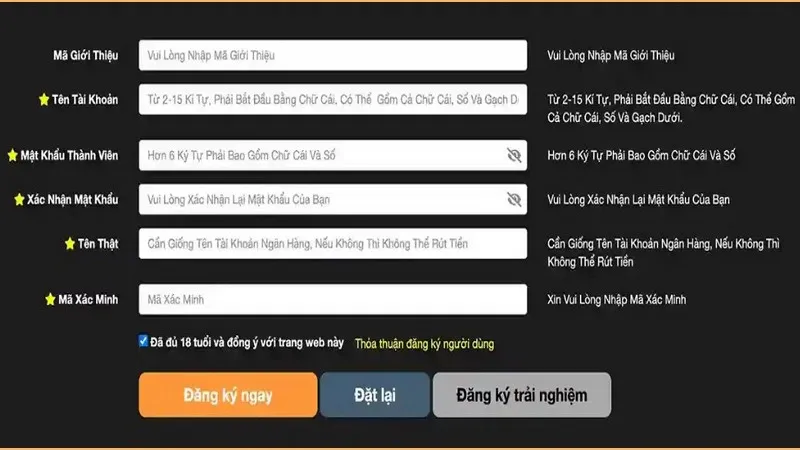 Đăng Ký 85WIN 2 Hướng dẫn đăng ký 85WIN nhanh gọn trong 4 bước